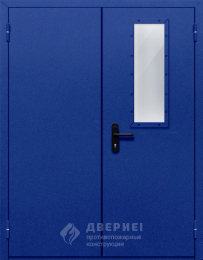 Дверь противопожарная EI 90 с одним стеклом - фото