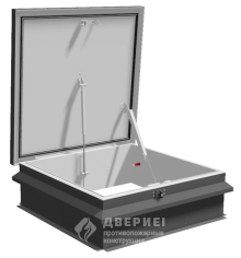 Противопожарная дверь «Герметичный люк с амортизаторами на крышу №17»