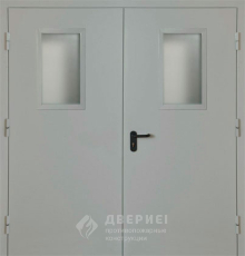 Двустворчатая противопожарная дверь - фото