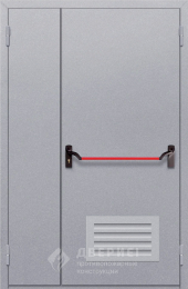 Противопожарная дверь глухая с решеткой - фото