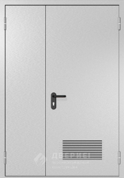 Противопожарная дверь с выпадающим порогом и вентиляционной решеткой №7 - фото