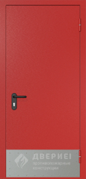 Красная противопожарная дверь с выпадающим порогом №2 - фото