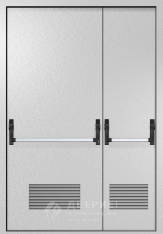 Двупольная пожарная дверь с выпадающим порогом №3 - фото