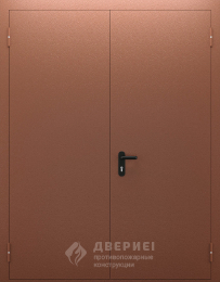 Коричневая дверь двупольная EI-60 - фото